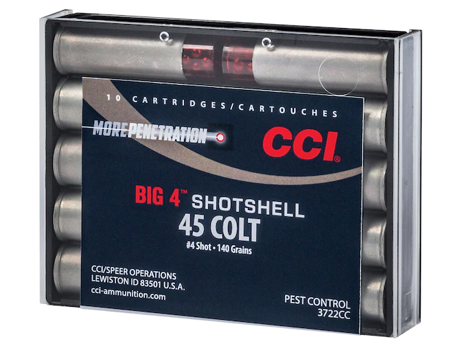 CCI Big 4 Shotshell 45 Colt (Long Colt) Ammo 140 Grain Lead Shot 200 rounds – Fast Ship