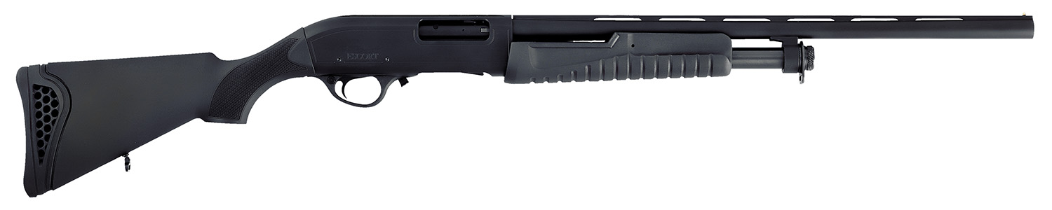 Escort HEFH2022051Y Field Hunter  Youth 20 Gauge Pump 3″ 4+1 22″ Black Vent Rib Barrel, Black Anodized Aluminum Grooved Receiver, Fixed Black Synthetic Stock, Right Hand