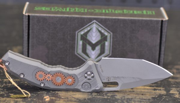 Heretic Knives Copper Gear Martyr Tanto Auto 19 of 100