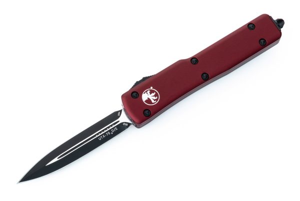 Microtech UTX-70 D/E Black Standard Merlot RED