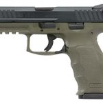 HK VP40, .40 S&W, 4.09", 10rd, 3-Dot Sights, OD Green Frame