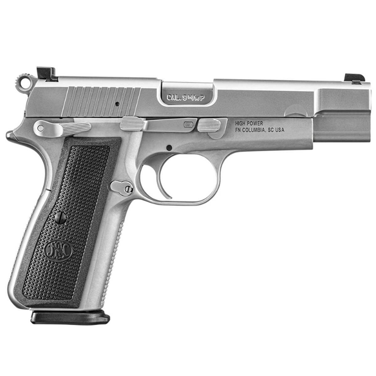 FN High Power 9mm Luger 4.7in Stainless Pistol - 17+1 Rounds
