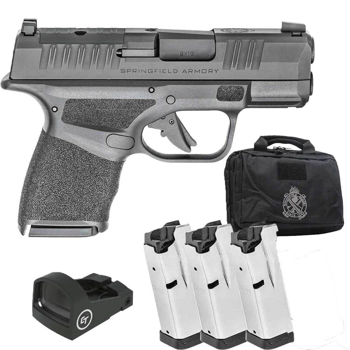 Springfield Armory Hellcat OSP Micro-Compact Gear Up Package 9mm Luger 3in Black Melonite Pistol - 10+1 Rounds - California Compliant