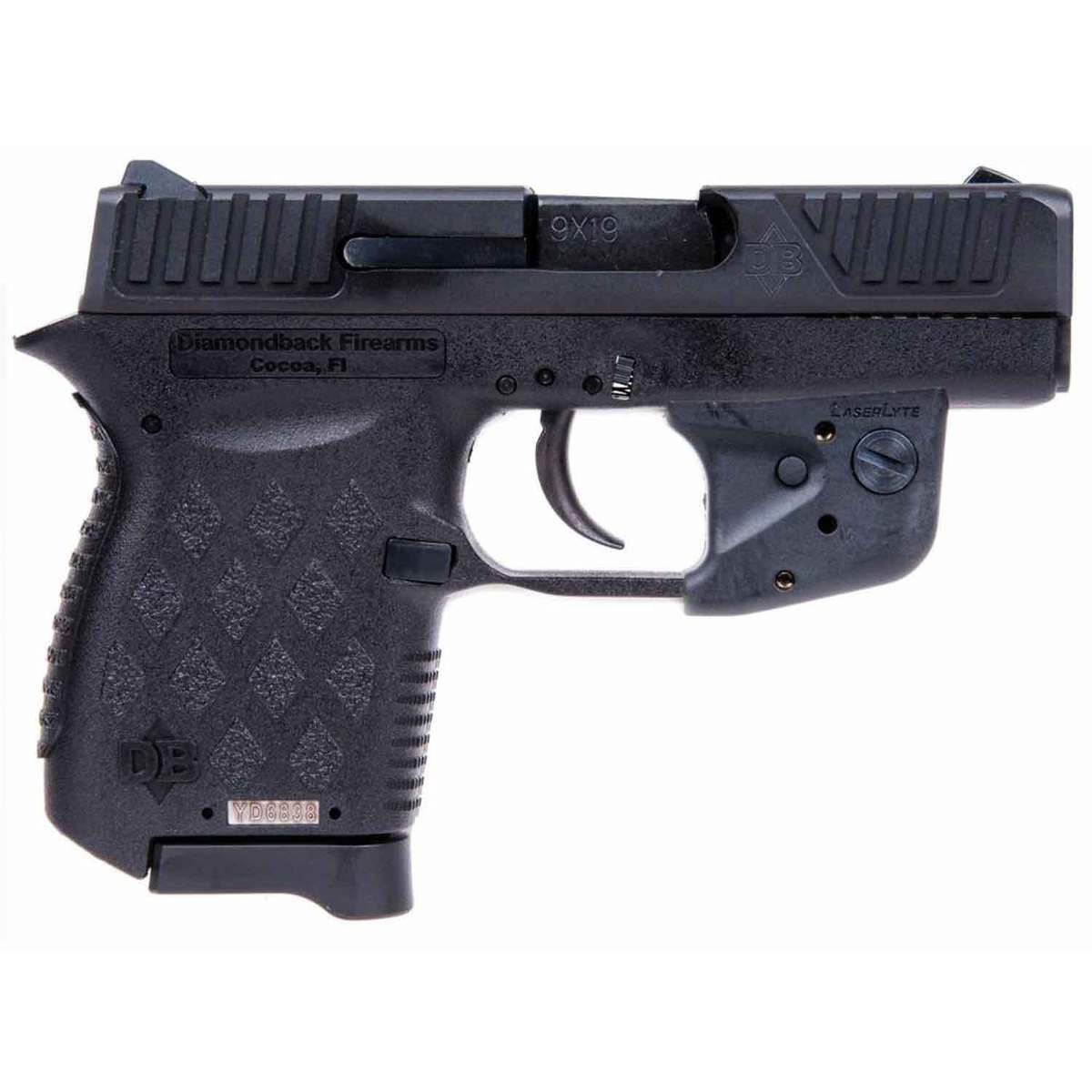 Diamondback DB9 w/LaserLyte Master Module 9mm Luger 3" Black Pistol