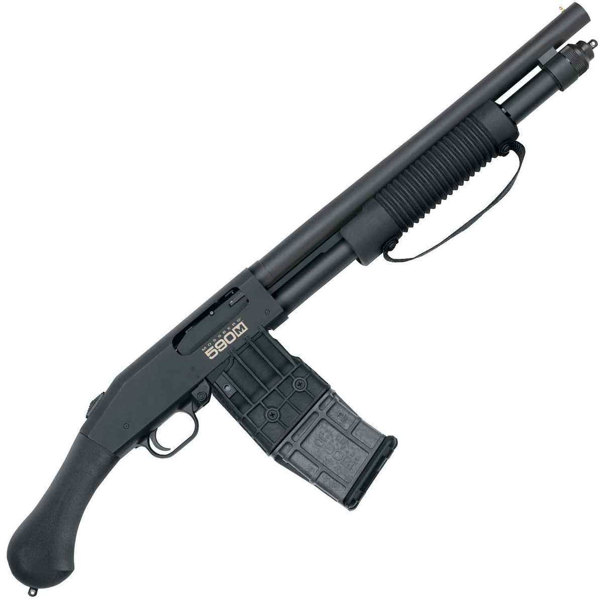 Mossberg 590M Shockwave Mag-Fed Black 12ga 2.75in Pump Firearm - 15in