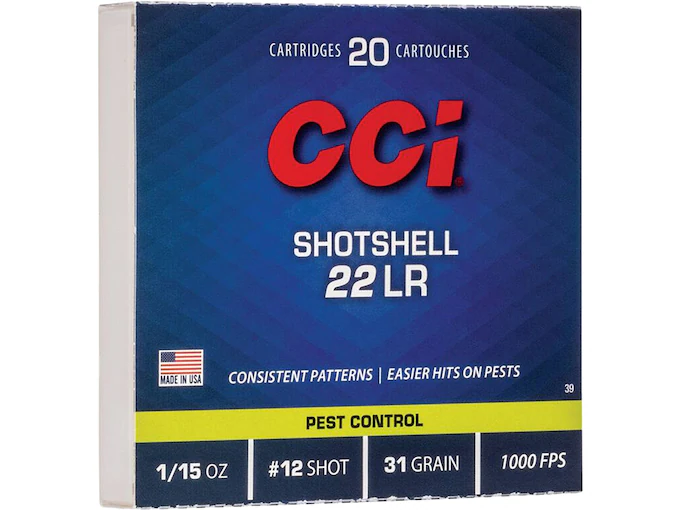 CCI Shotshell 22LR Ammo 31 Grain Lead Shot
