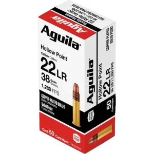 Aguila Super Extra High Velocity 22LR Ammo 38 Grain Plated Hollow Point Direct