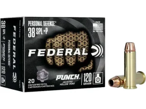 Shop Federal Personal Defense Punch 38 Special +P Ammo 120 Grain Jacketed Hollow Point 200 - Handguns | Kentucky Gun Shop