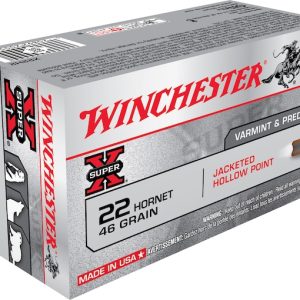 Order Winchester Super X 22 Hornet Ammo 46 Grain Jacketed Hollow Point 200 rounds Online for sale